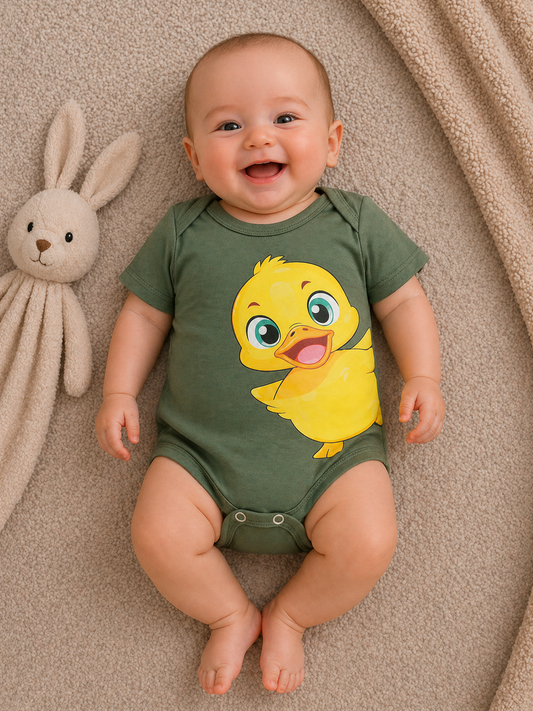 Duck Bliss Bodysuit-Olive Green