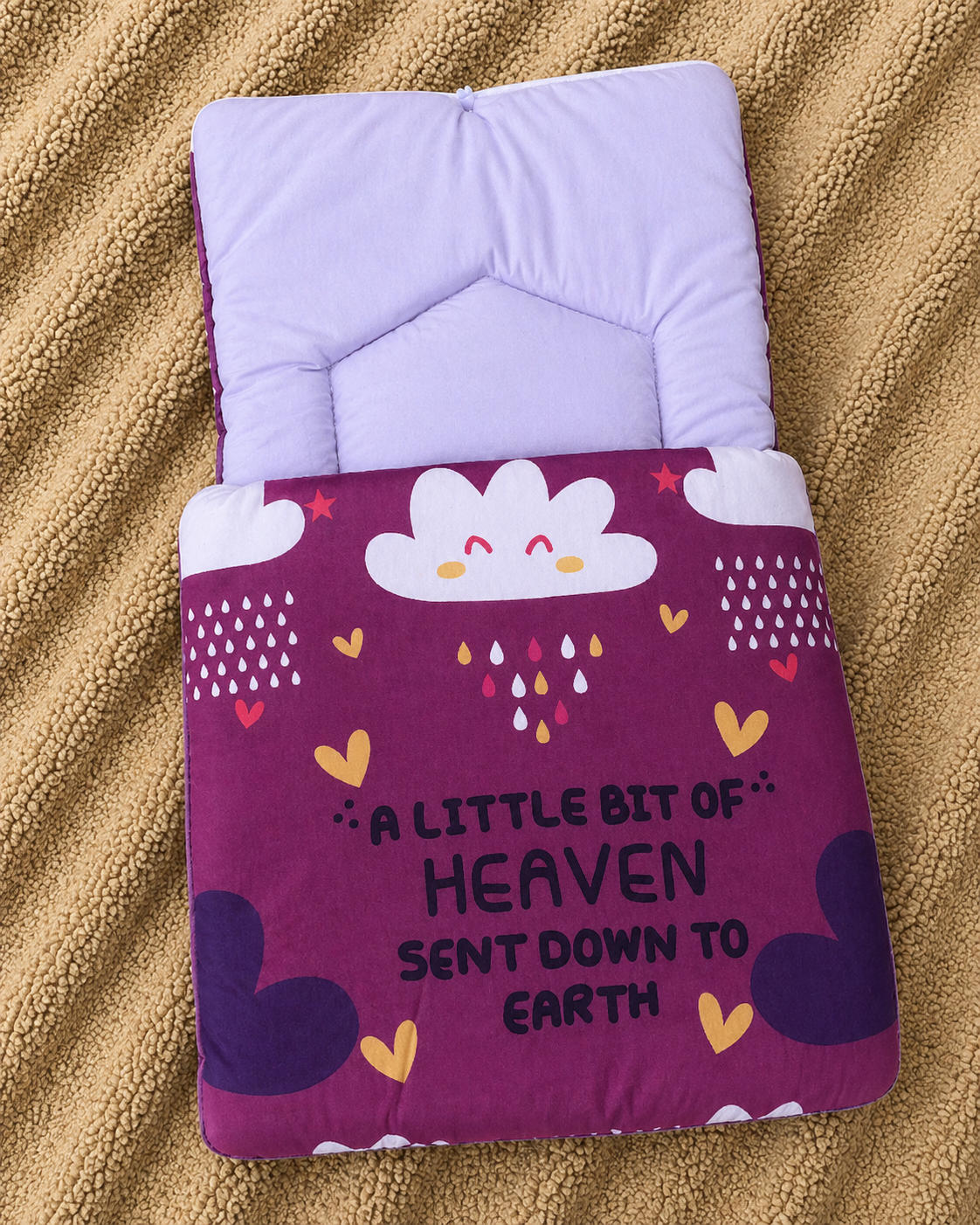 Heaven Glow Baby Sleeping Bag – Plum Purple & Lavender