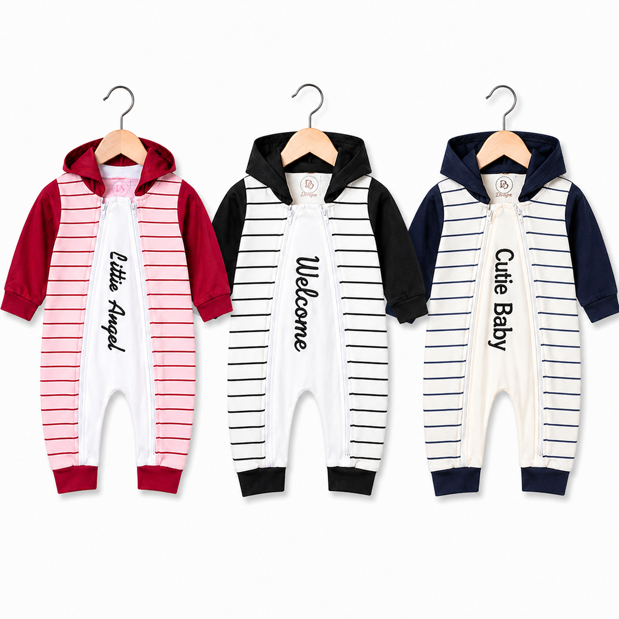 Classic Stripe Trio – Red, Black & Navy (3 pack)