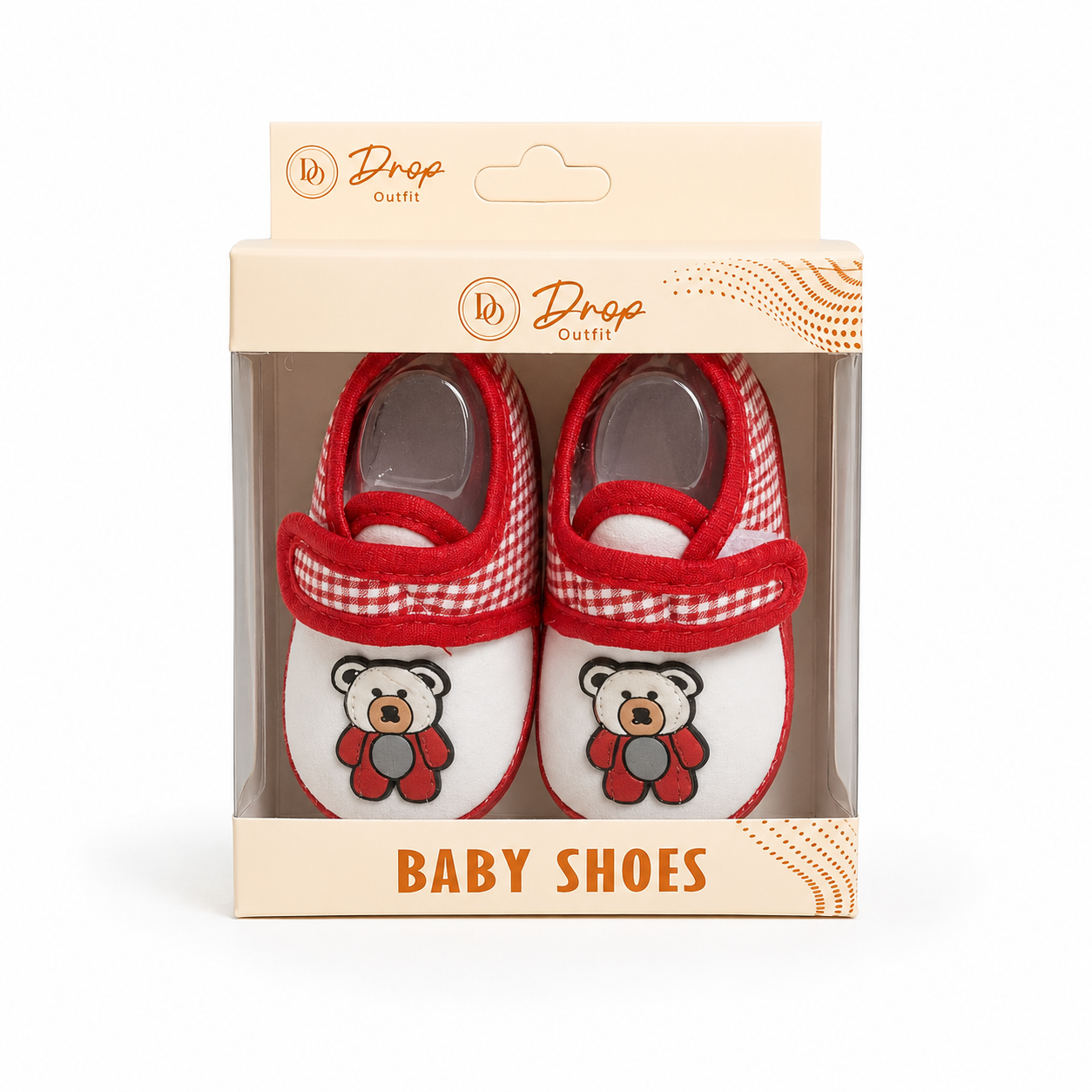 Red Teddy Bear Baby Shoes