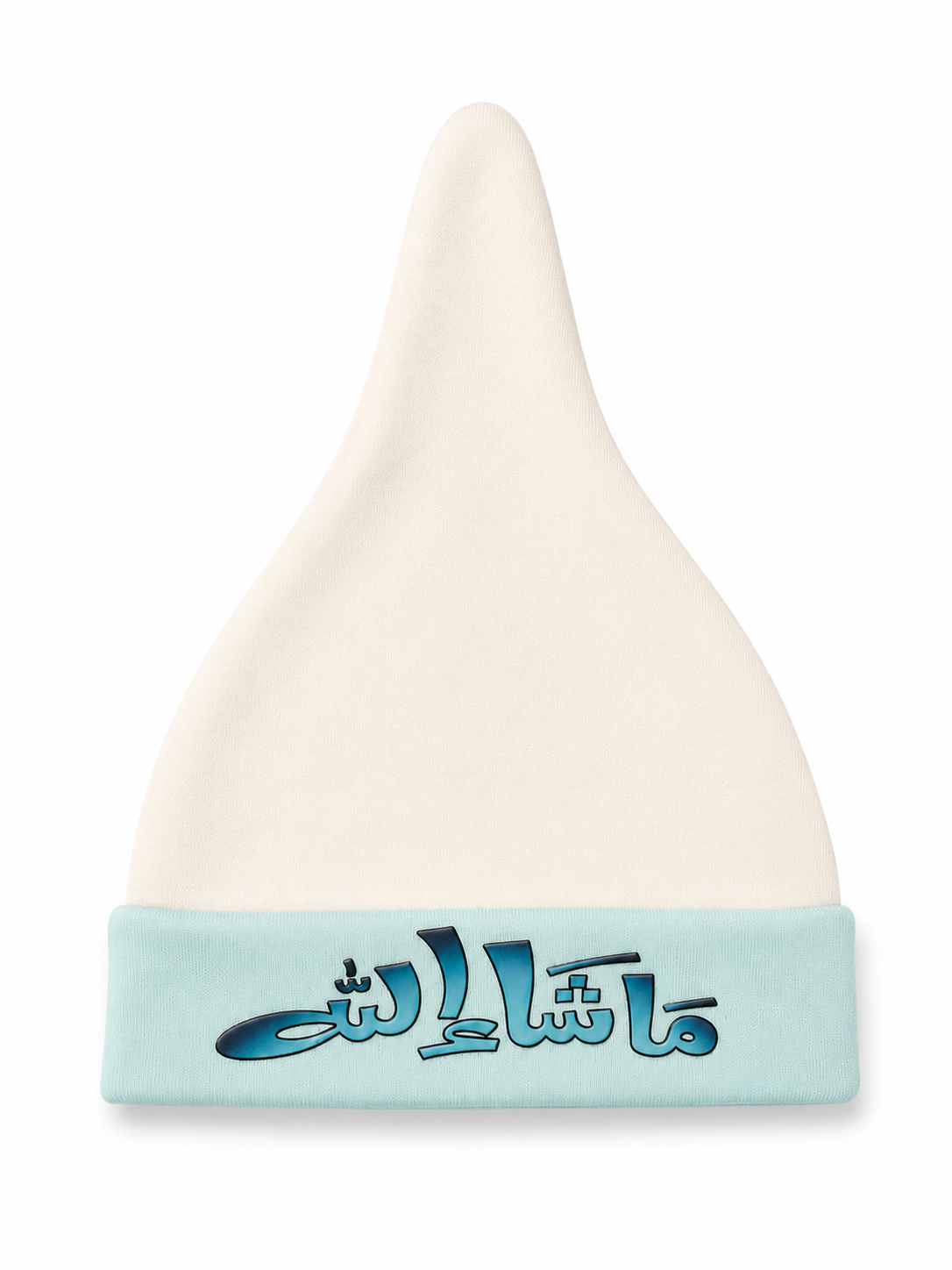 Mashallah Knot Cap – Ivory White & Baby Blue