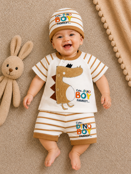 Mini Dino Luxe Set – Mustard Brown