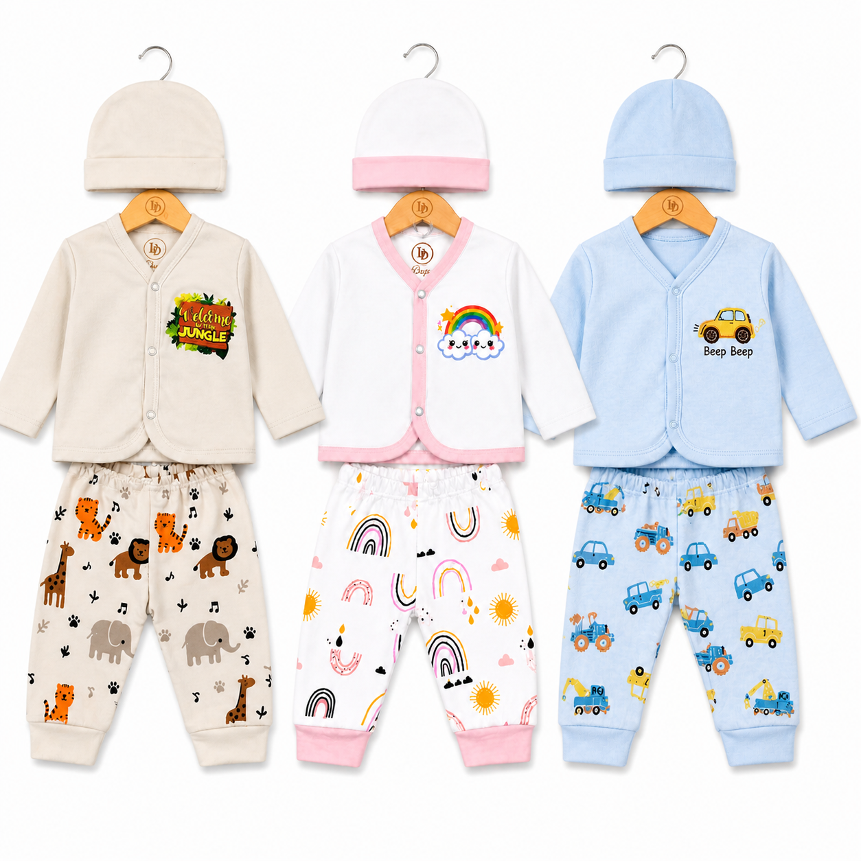 Little Adventure Trio – Pastel Mix (Pack of 3)