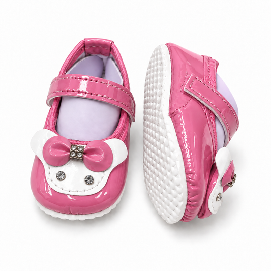 Pink Bow Baby Shoes
