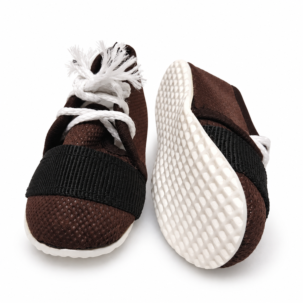 Lace-Up Baby Sneakers – Dark Brown