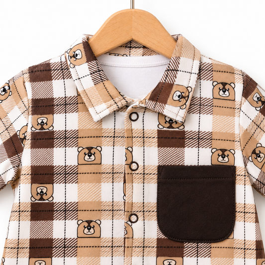Bear Check Bodysuit Set