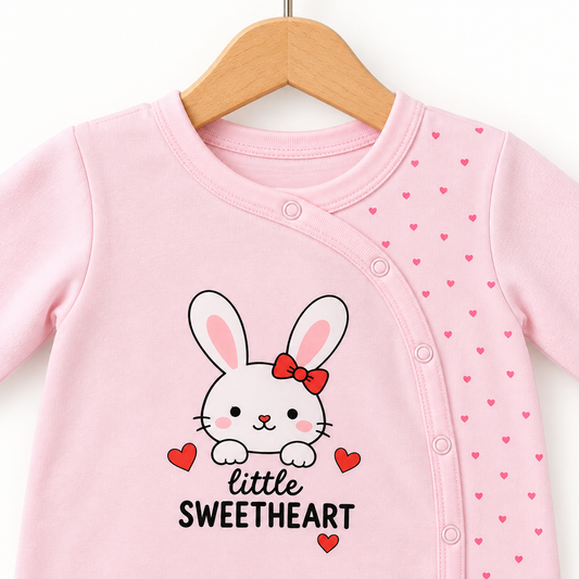 Pink Sweetheart Bunny Romper