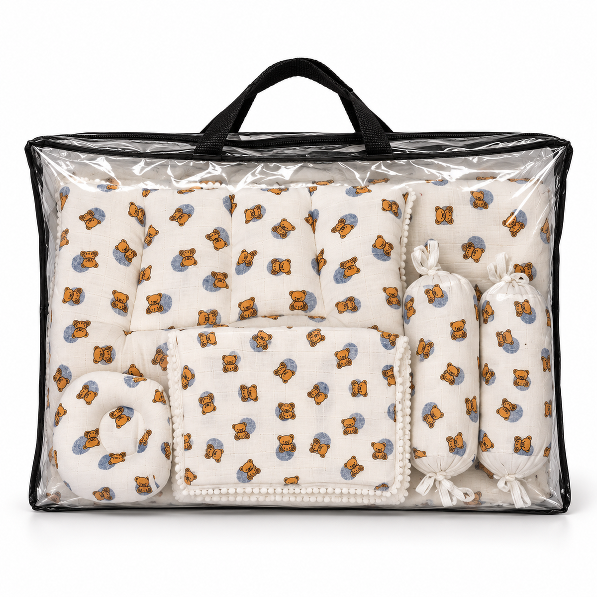 Teddy Bear Muslin Baby Bedding Set 5 Pieces