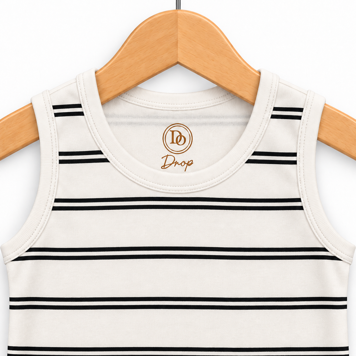 Classic Striped Baby Bodysuit Ivory & Black