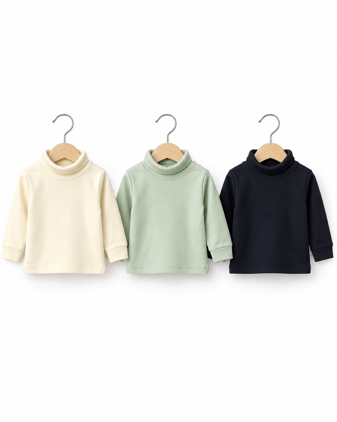 Coastal Calm Baby High-Neck Shirts Pack of 3