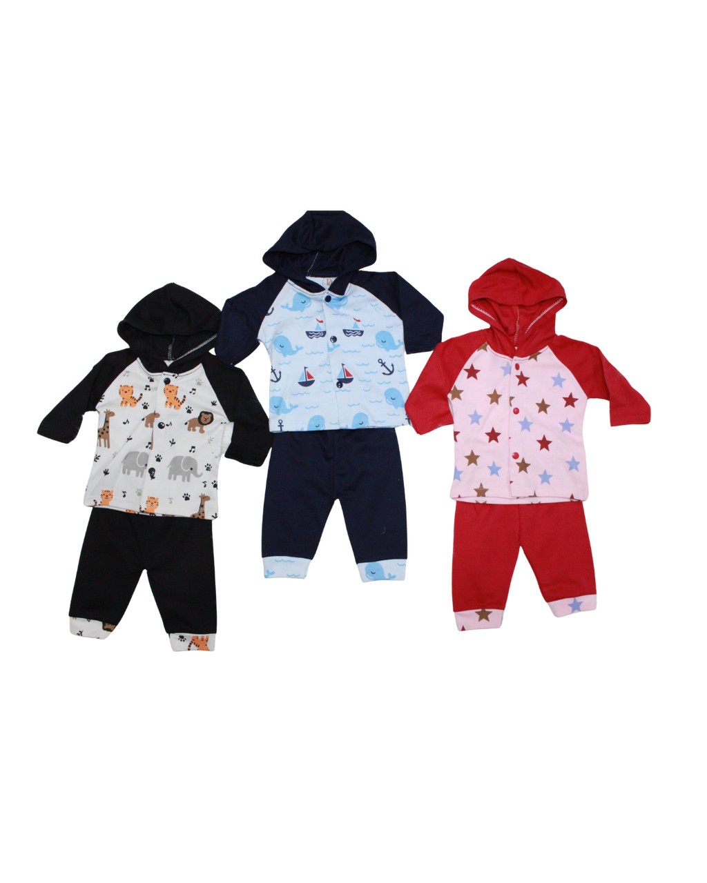 Soft Cotton Hoody T-shirt & Trouser – Suit Pack of 3