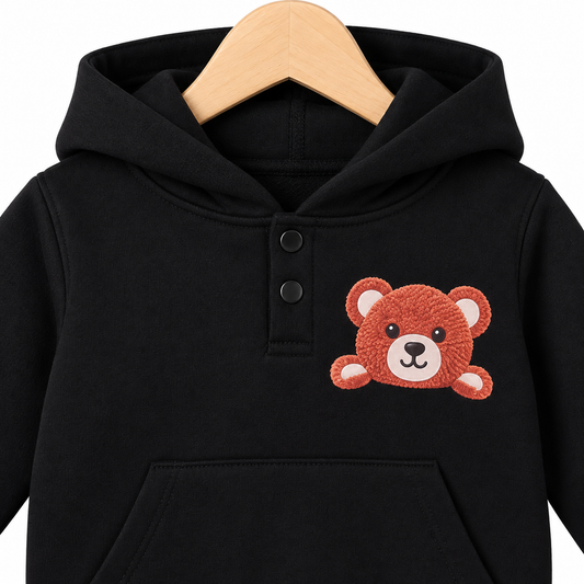 Black Teddy Bear Fleece Set
