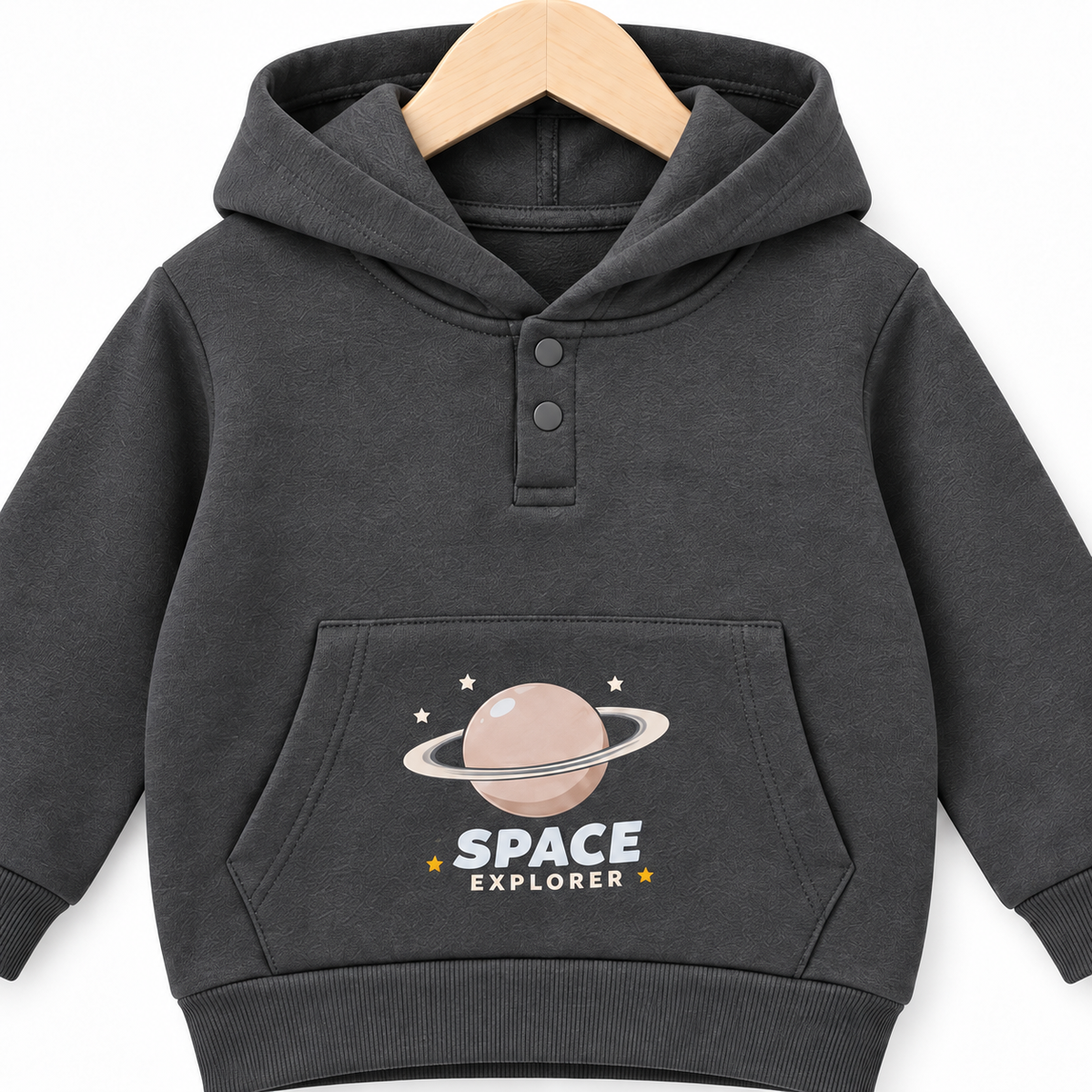 Charcoal Space Explorer Fleece Set