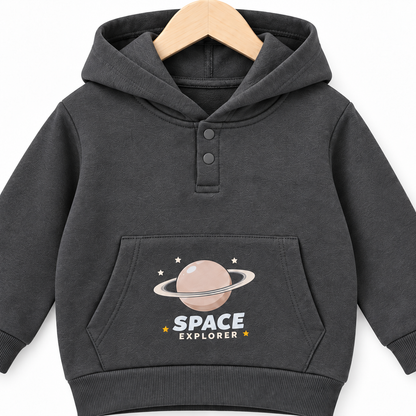 Charcoal Space Explorer Fleece Set