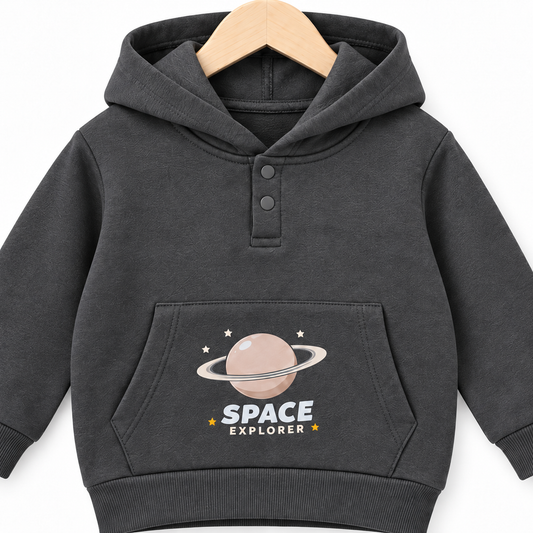 Charcoal Space Explorer Fleece Set