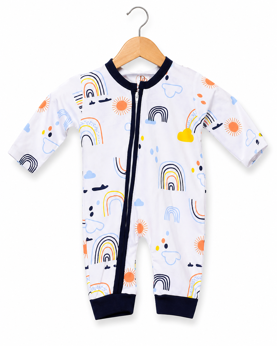 Rainbow Day Romper – White & Black