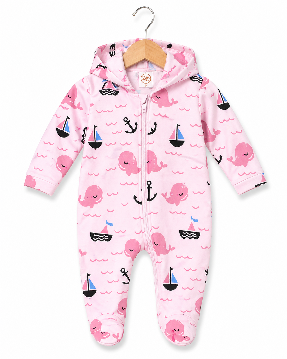 Pink Seafarer Romper – Soft Pink