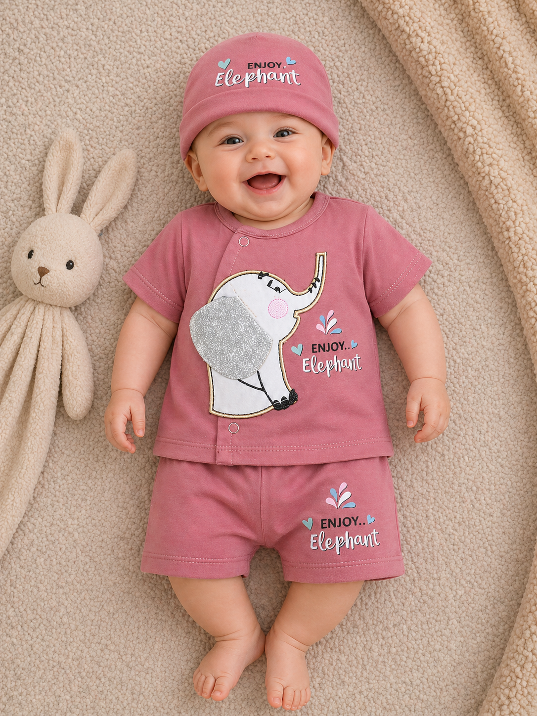 Mini Elephant Luxe Set-Rosewood Pink