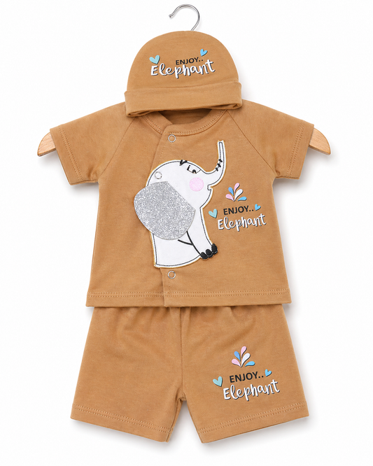 Mini Elephant Luxe Set-Caramel Brown
