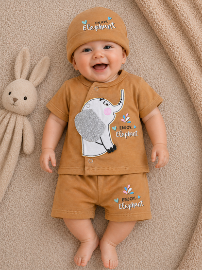 Mini Elephant Luxe Set-Caramel Brown