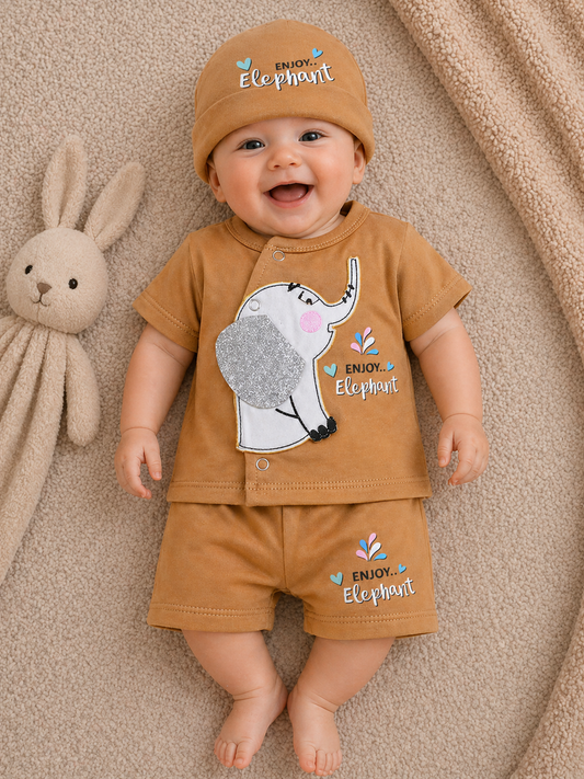 Mini Elephant Luxe Set-Caramel Brown
