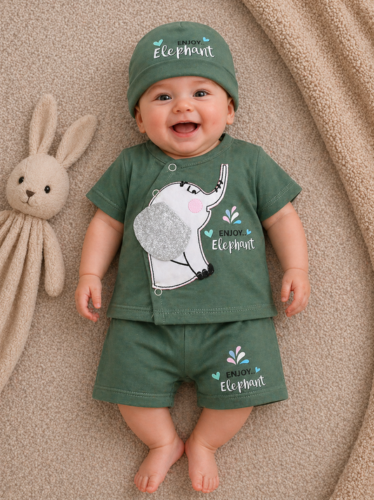 Mini Elephant Luxe Set- Sage Green