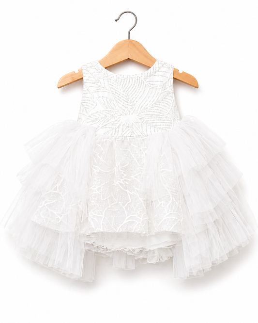 Infant Girls Net Fancy Frock Glow