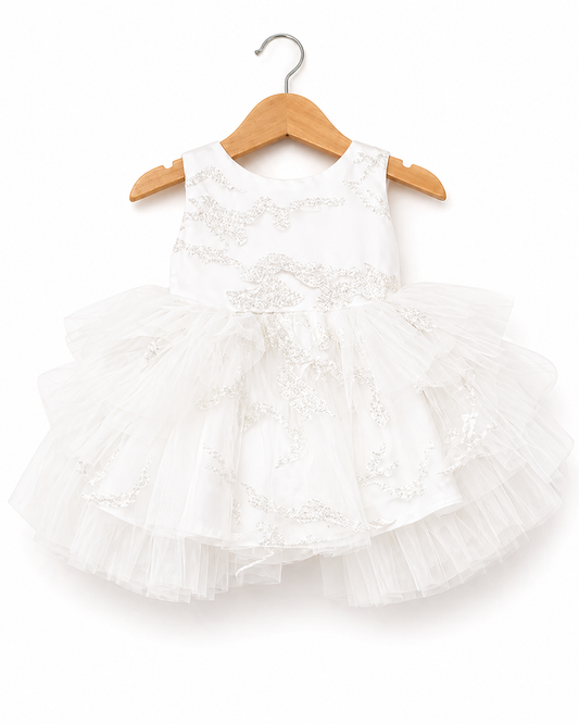 Infant Girls Net Fancy Frock Glow