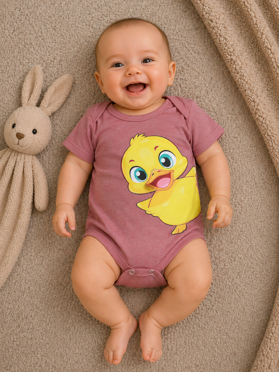 Duck Bliss Bodysuit-Blush Pink