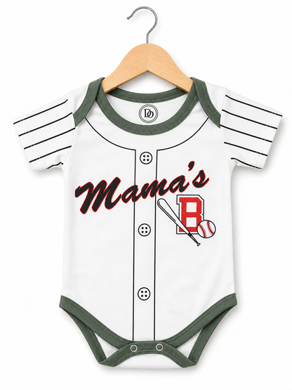 Mama’s Champ Bodysuit – White & Green