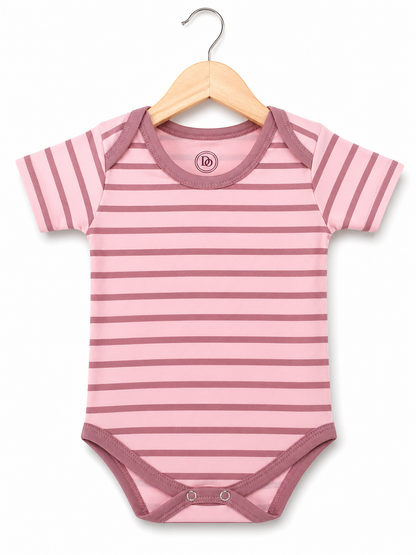 Minimal Stripe Bodysuit – Blush Pink