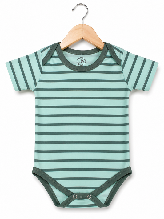Minimal Stripe Bodysuit – Mint Green