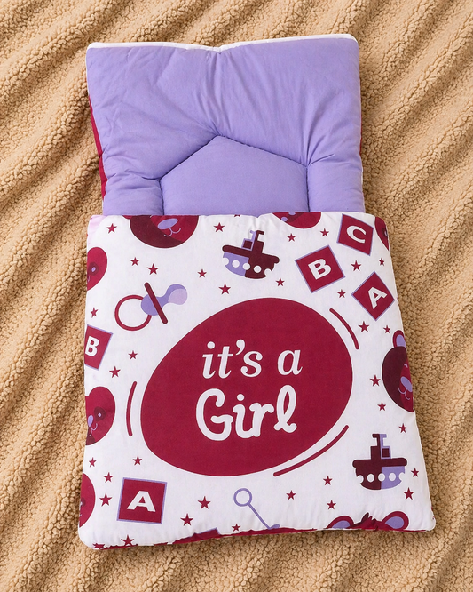 Baby Princess Sleeping Bag – Lavender & Berry Pink