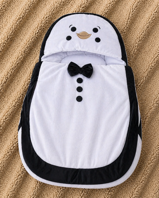 Classic Penguin Baby Sleeping Bag – Black & White