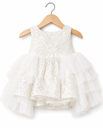 Infant Girls Net Fancy Frock Glow