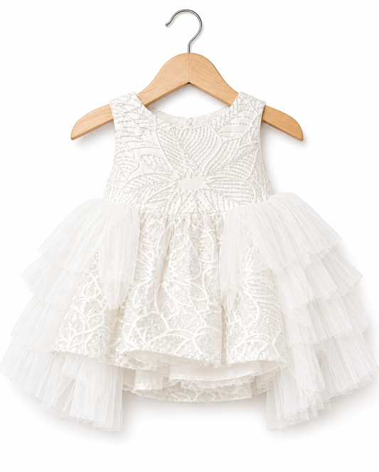 Infant Girls Net Fancy Frock Glow