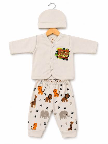 Jungle Charm Luxe Set-White & Beige