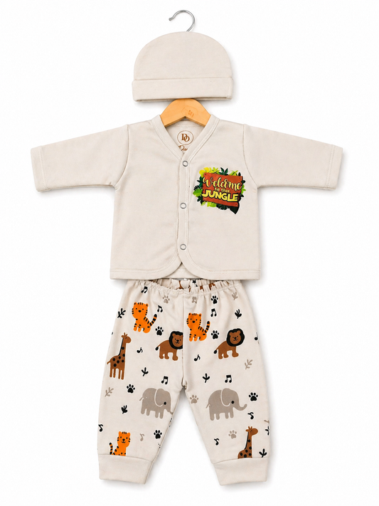 Jungle Charm Luxe Set-White & Beige