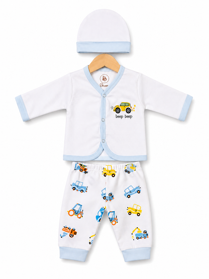 Little Wheels Luxe Set-White & Blue