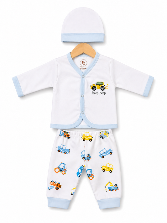 Little Wheels Luxe Set-White & Blue