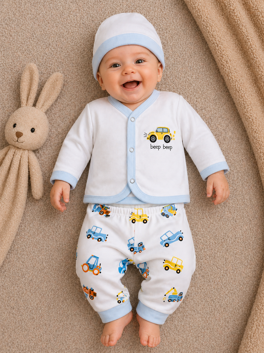 Little Wheels Luxe Set-White & Blue