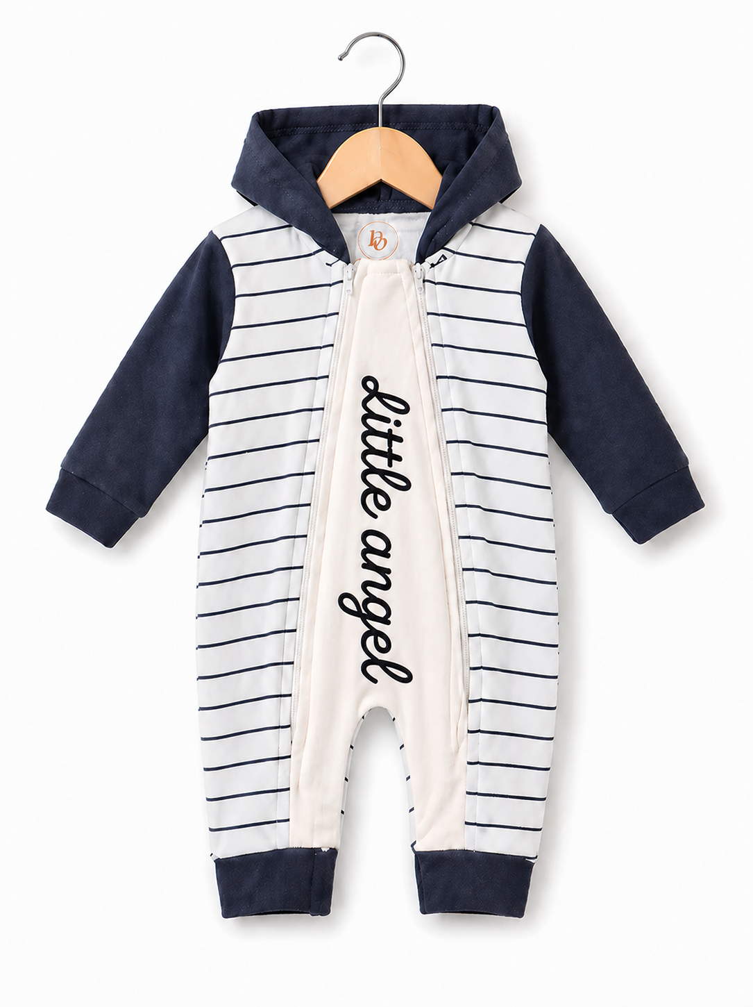 Little Angel Hooded Baby Romper (White & Red)