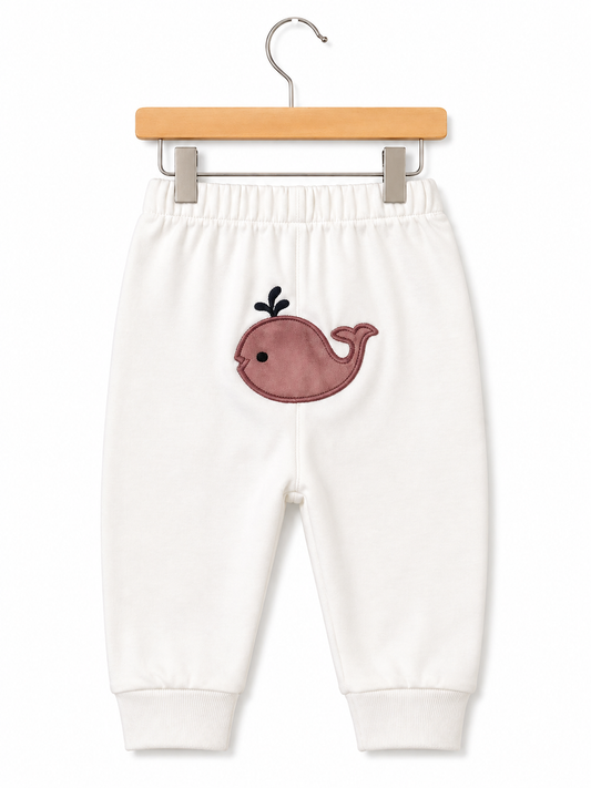 Blush Whale Pants – Soft White