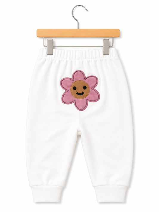Blossom Charm Pants – White