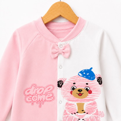 Pink Welcome Bear Romper