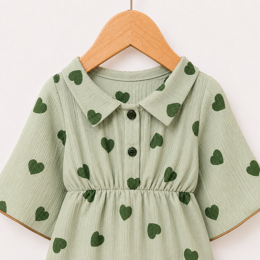 Heart Print Romper