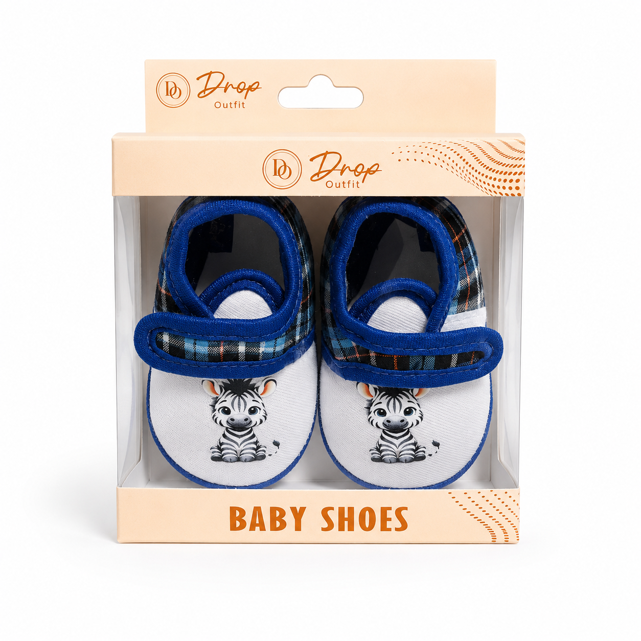 Unisex Zebra Print Baby Shoes