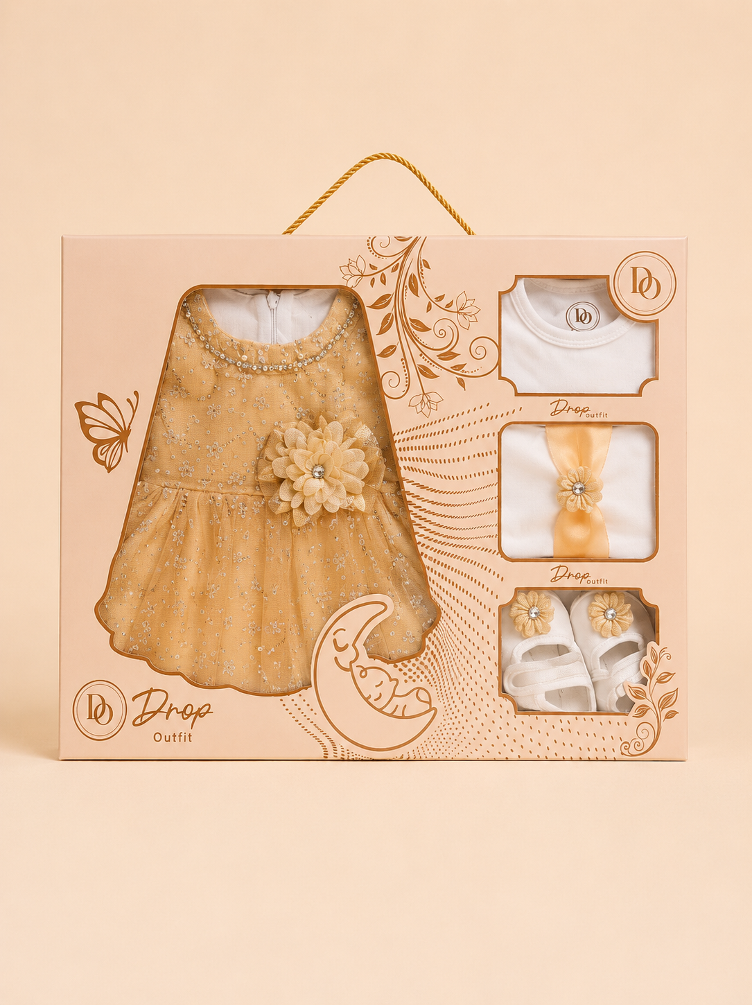 Golden Blossom 5-Piece Baby Girl Gift Set