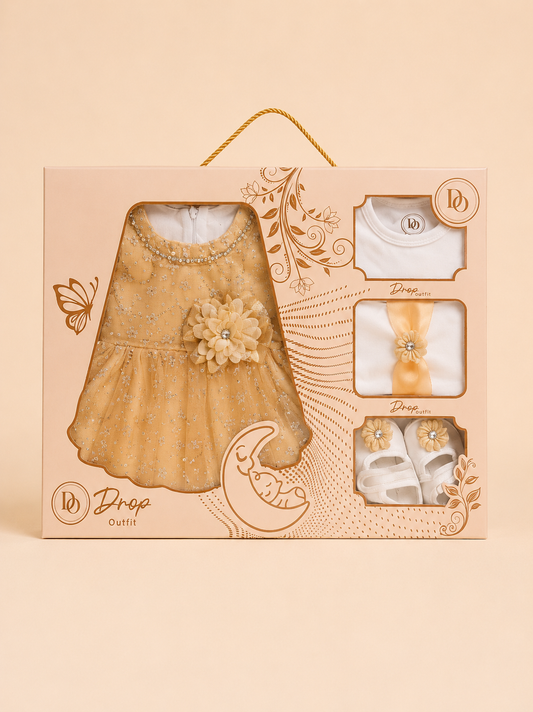 Golden Blossom 5-Piece Baby Girl Gift Set