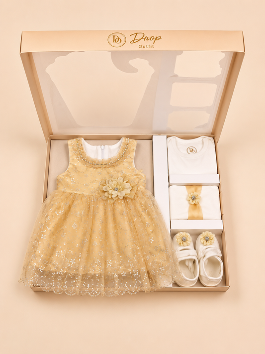 Golden Blossom 5-Piece Baby Girl Gift Set
